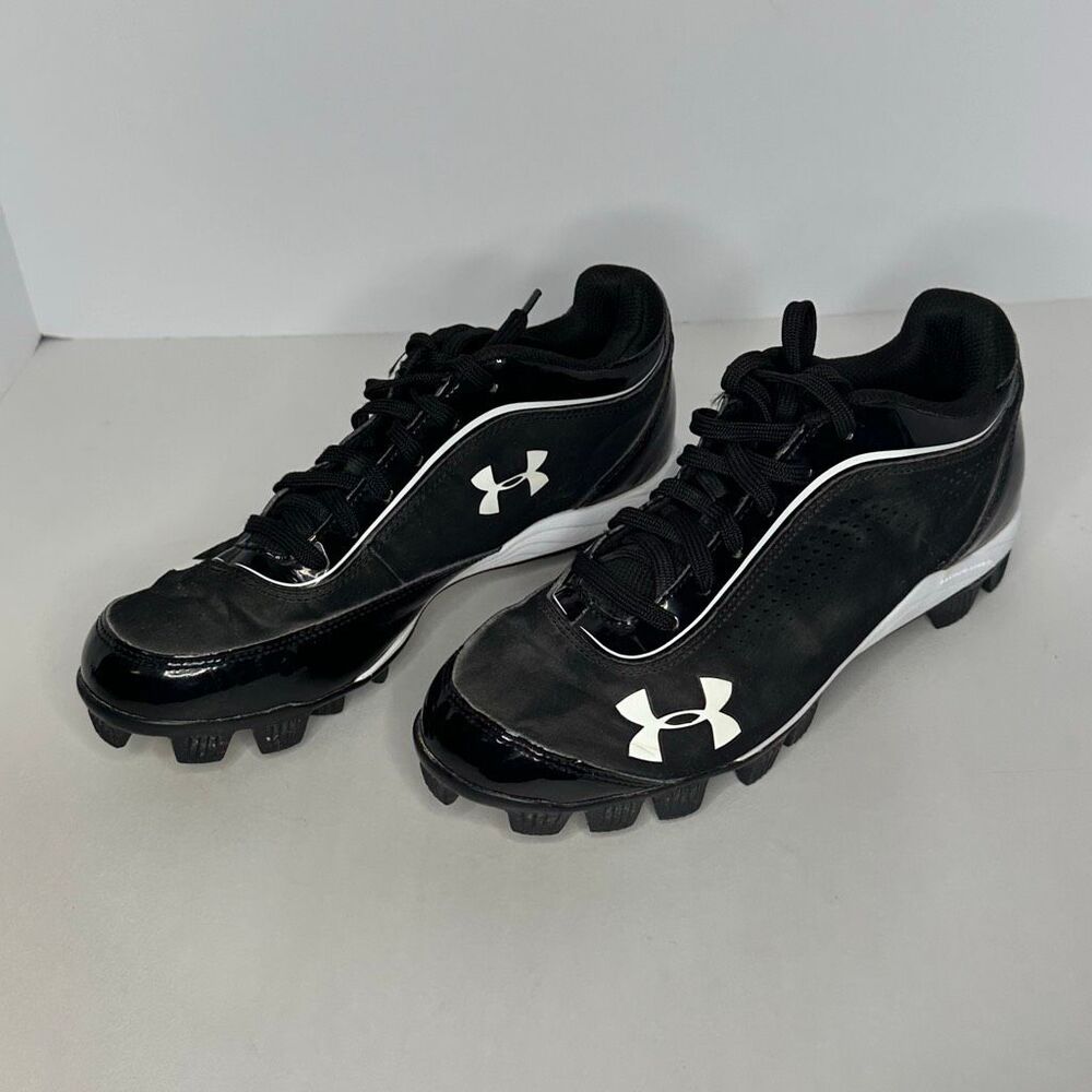 Under Armour UA Leadoff Low RM 3.0 Baseball Cleats Black and White | Men Size 7 - Picture 7 of 11